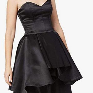 Fame and Partners Women's Strapless Peplum Gown